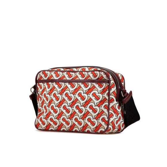 Pre Loved Burberry Monogram Canvas Crossbody Bag Women Orange - Picture 2 of 8